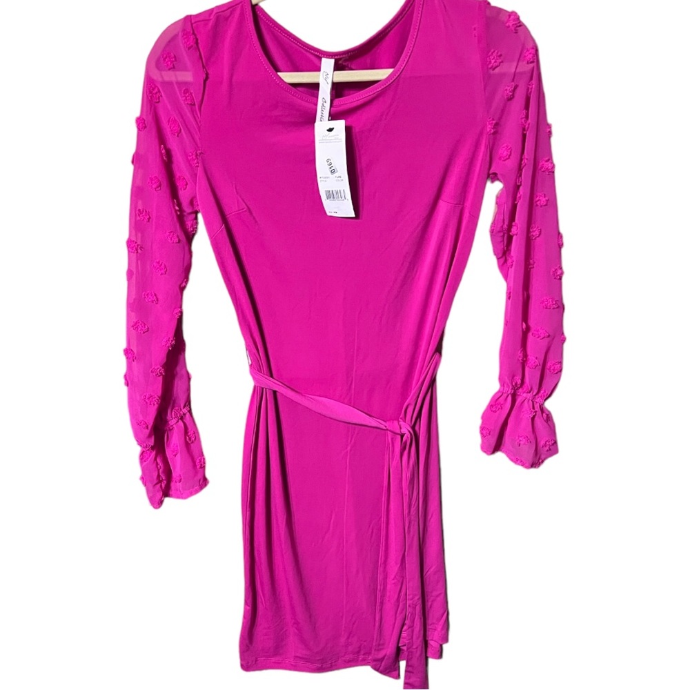 Be A Barbie Girl! NWT Pink Sheer sleeves MP